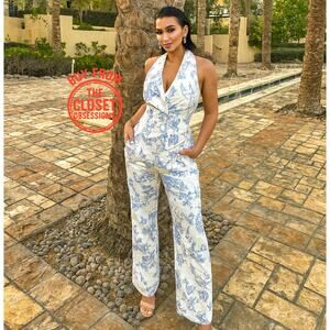 RARE!!! MANGO Co-Ord Set Halter Neck Vest and Wide Leg Pants NWT